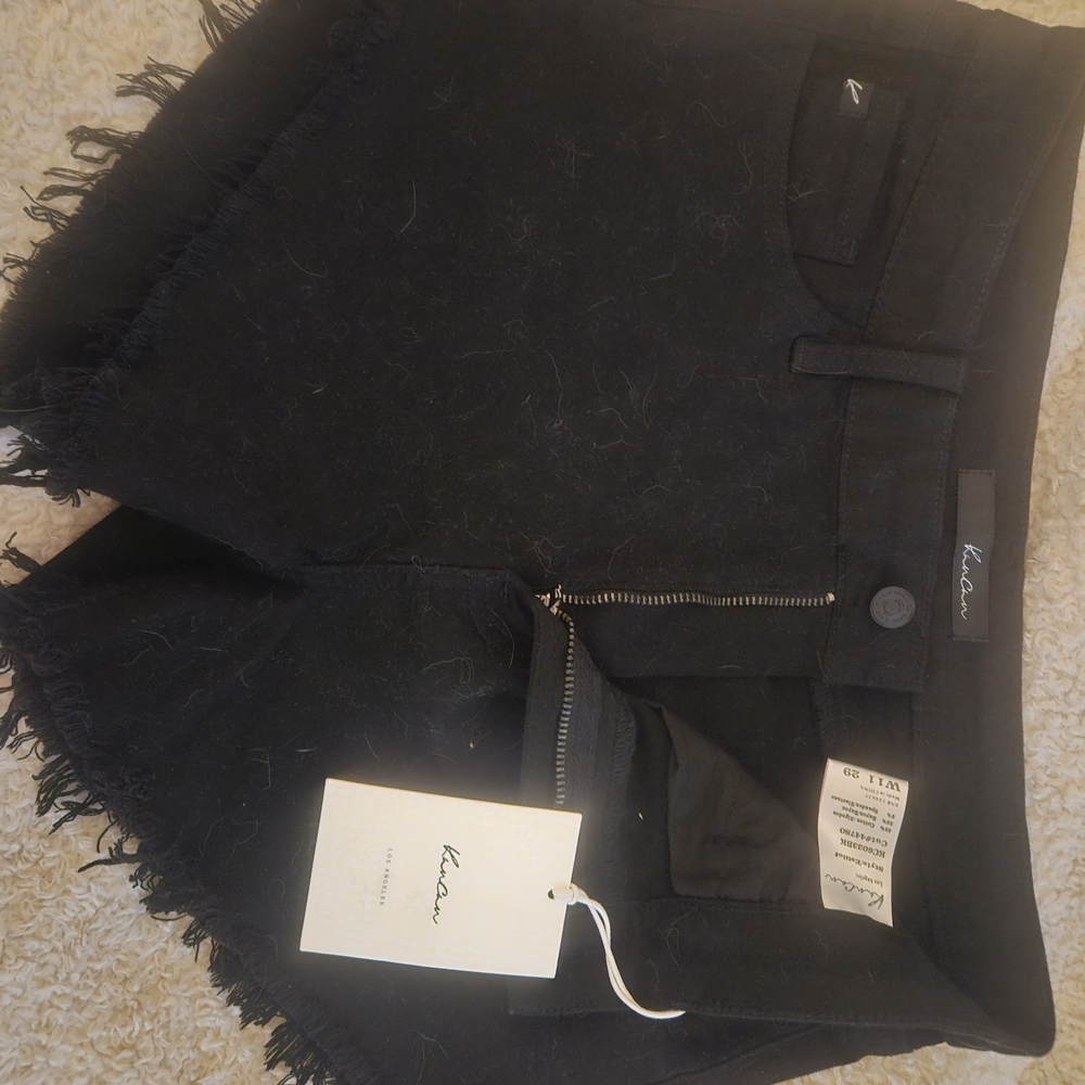 KanCan Black High Waist Denim Shorts